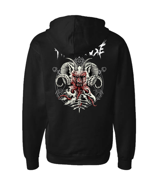 Hellhouse crypt - WOLFHORN - Black Zip Up Hoodie
