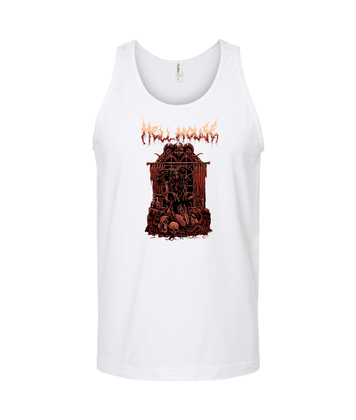 Hellhouse crypt - GIRLGOAT - White Tank Top