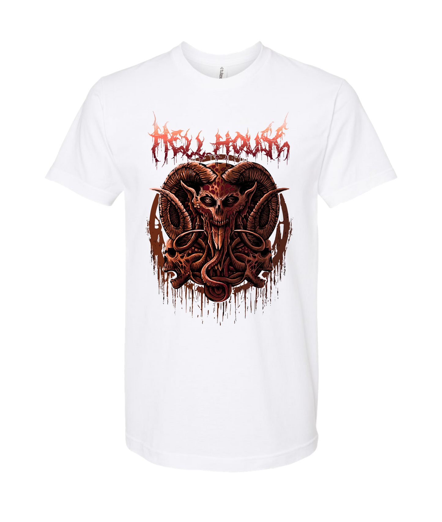 V-HELLTOP - LORDSKVLL - White T-Shirt