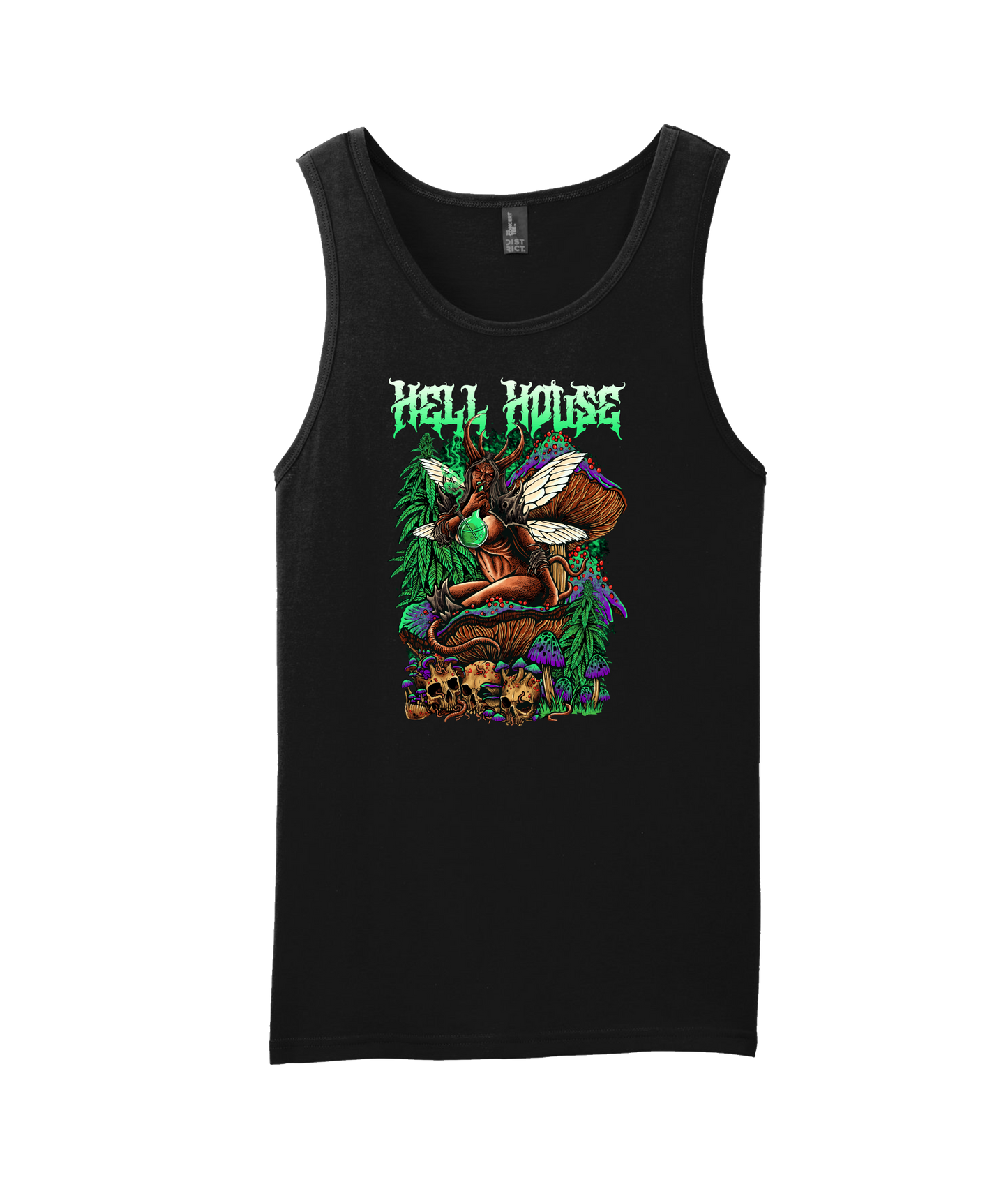 Hellhouse crypt - MUSHROOM - Black Tank Top