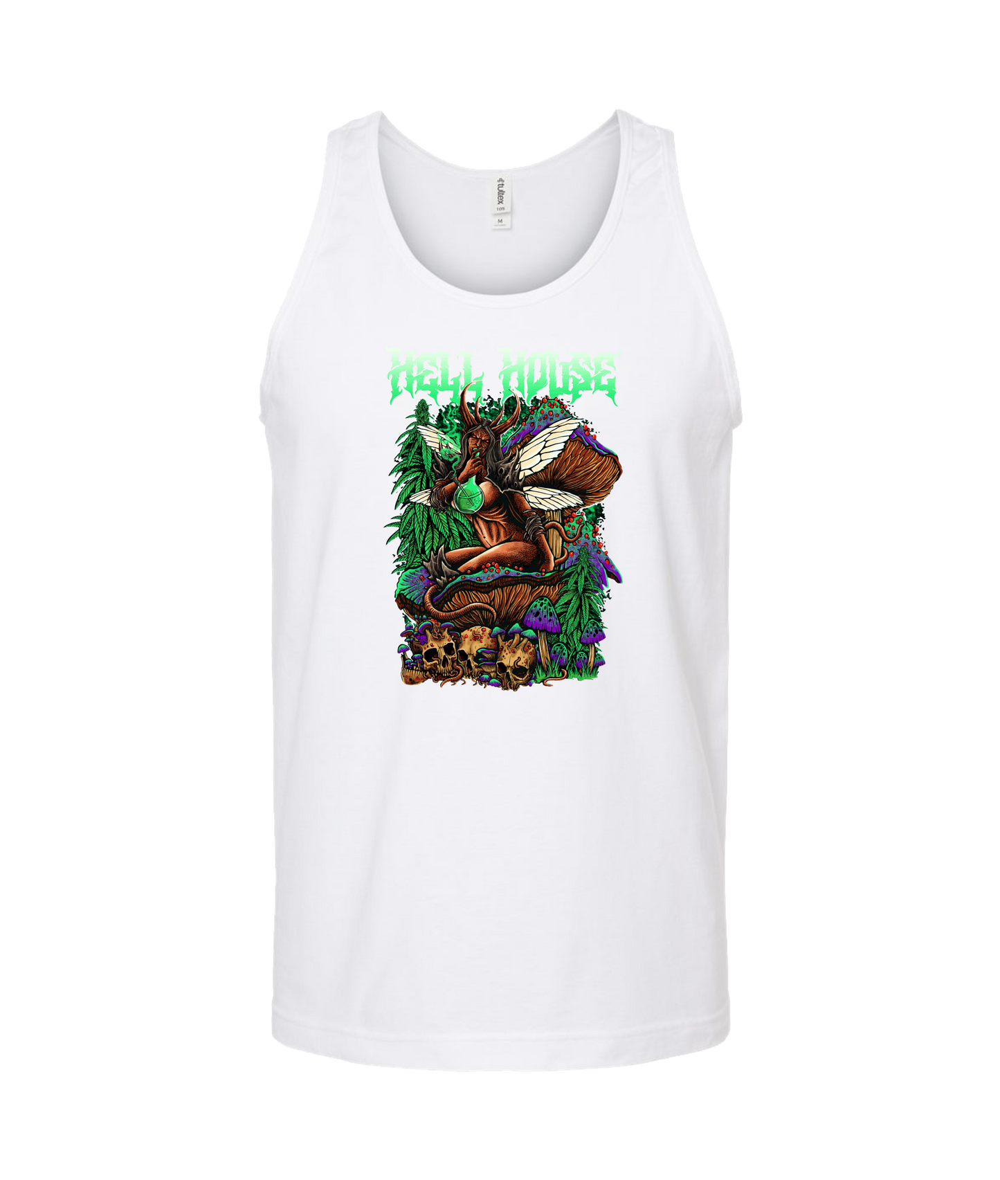 Hellhouse crypt - MUSHROOM - White Tank Top