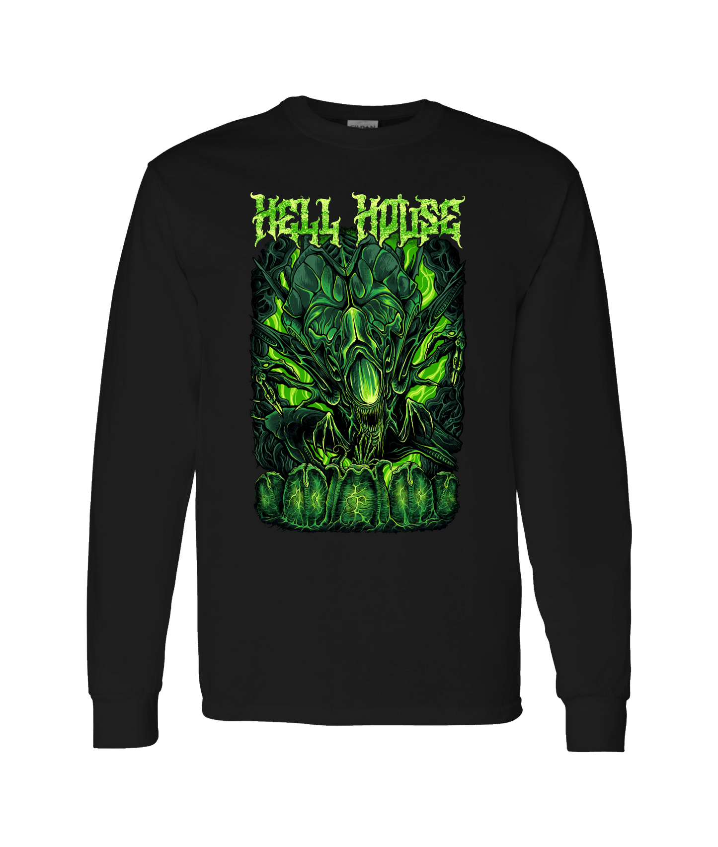 Hellhouse crypt - ALIEN - Black Long Sleeve T
