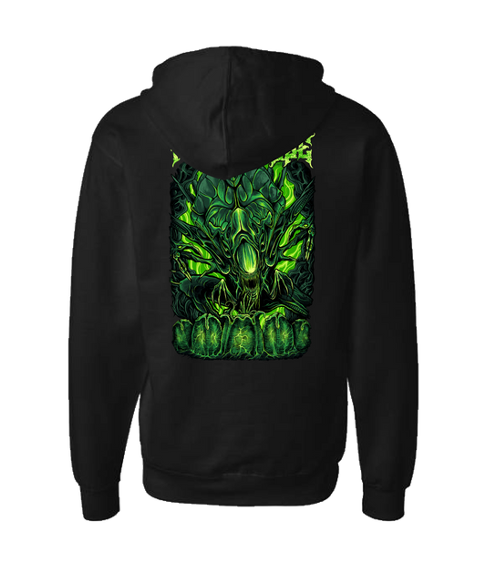 Hellhouse crypt - ALIEN - Black Zip Up Hoodie