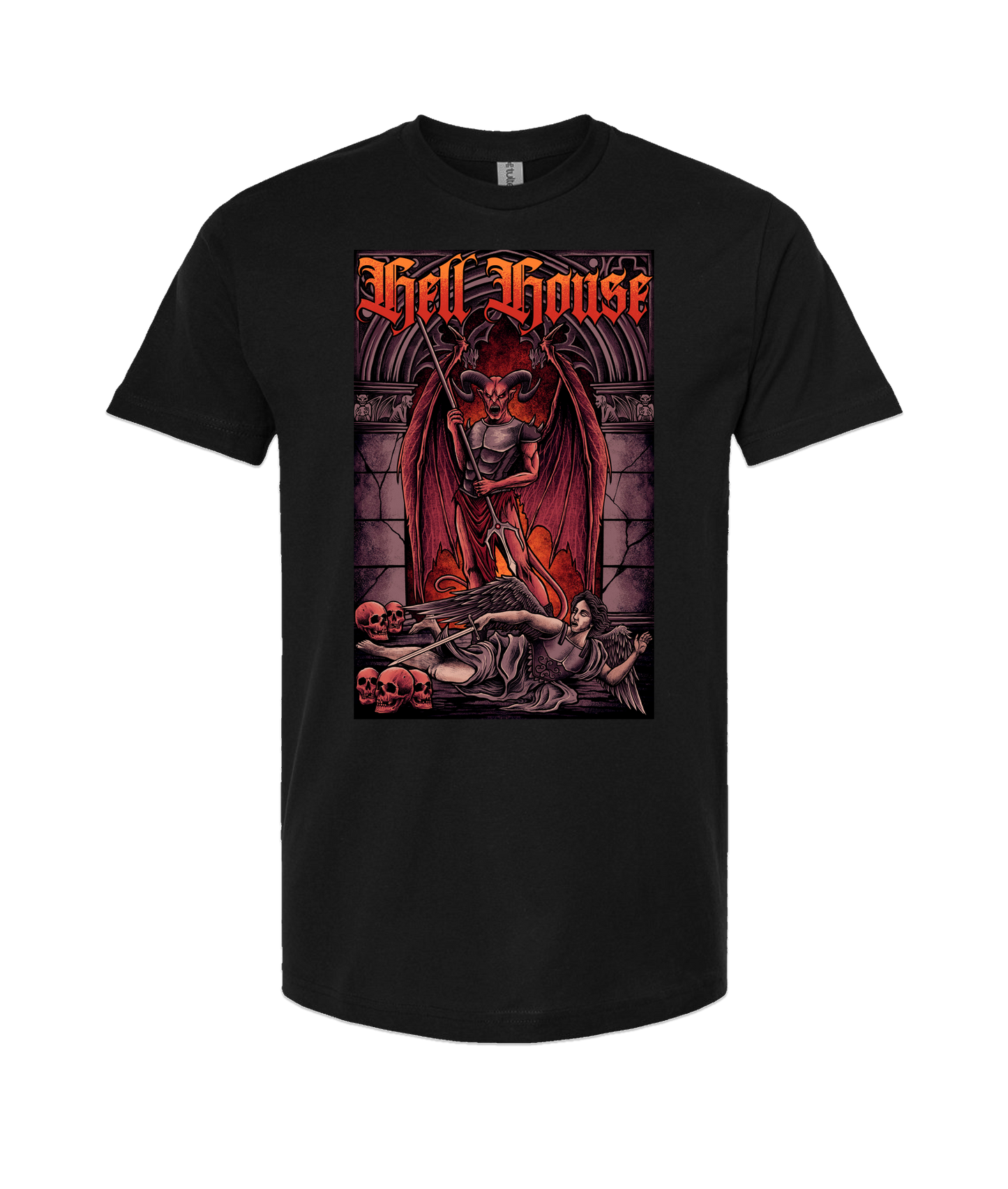 Hellhouse crypt - Devil VS Michael  - Black T-Shirt