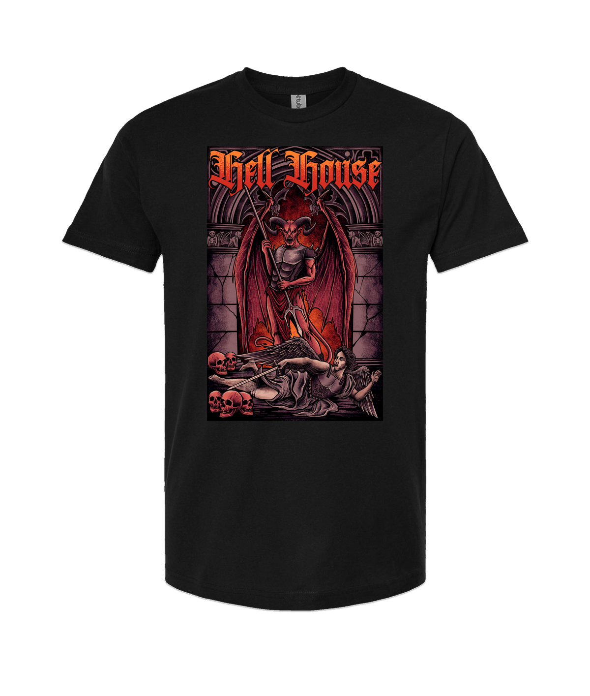 V-HELLTOP - Devil VS Michael - Black T-Shirt