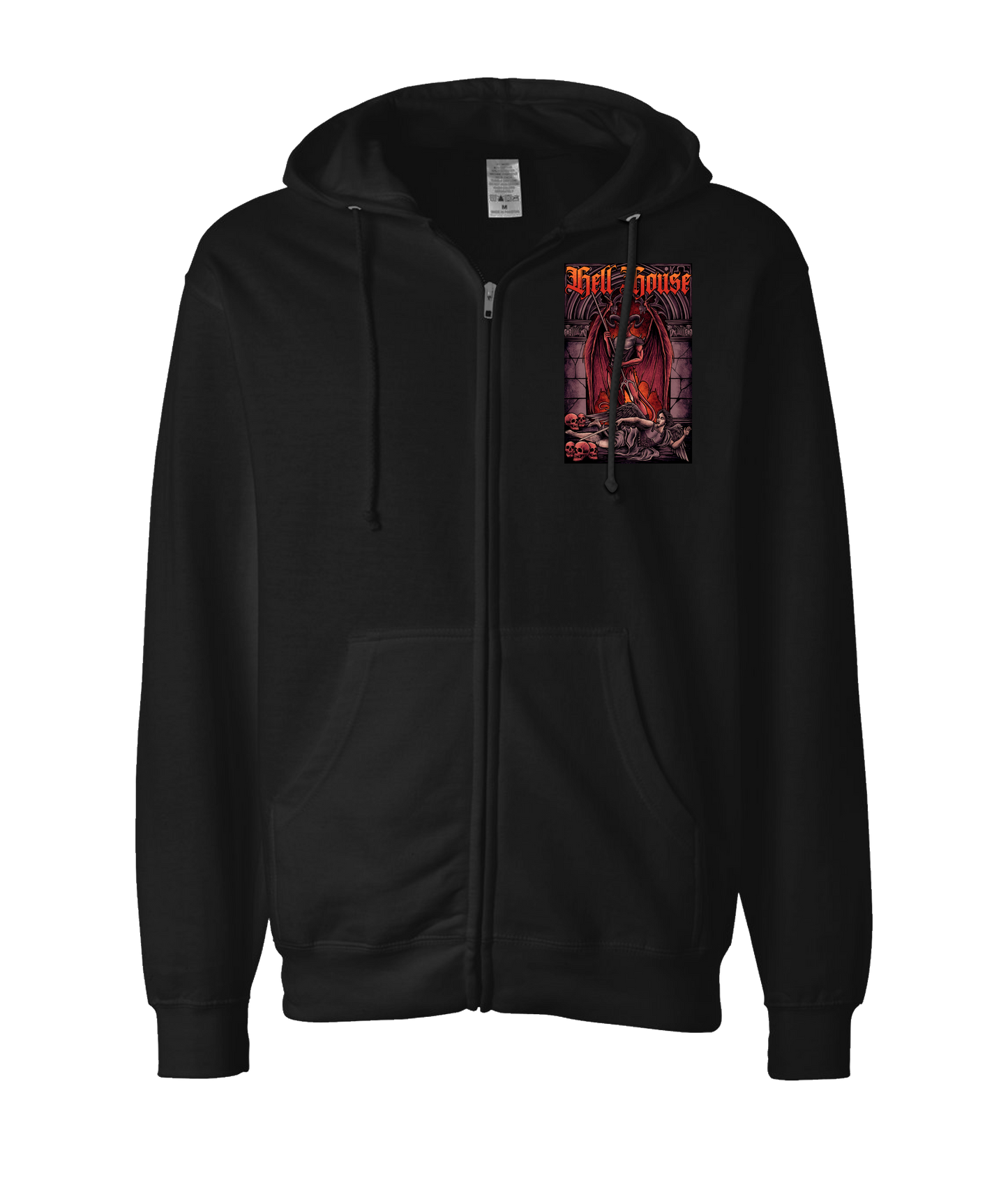 Hellhouse crypt - Devil VS Michael - Black Zip Up Hoodie