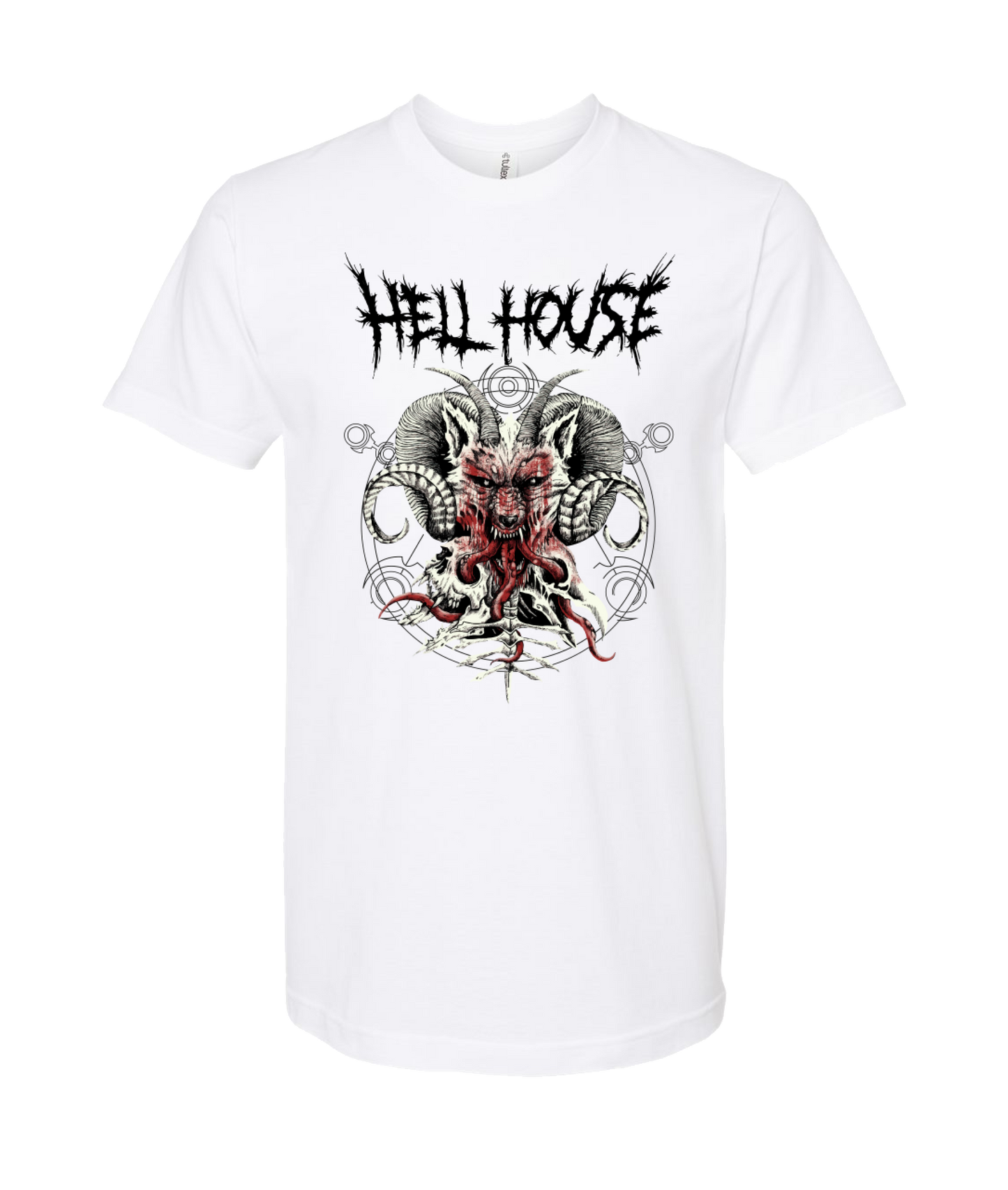 V-HELLTOP - WOLFHORN - White T Shirt