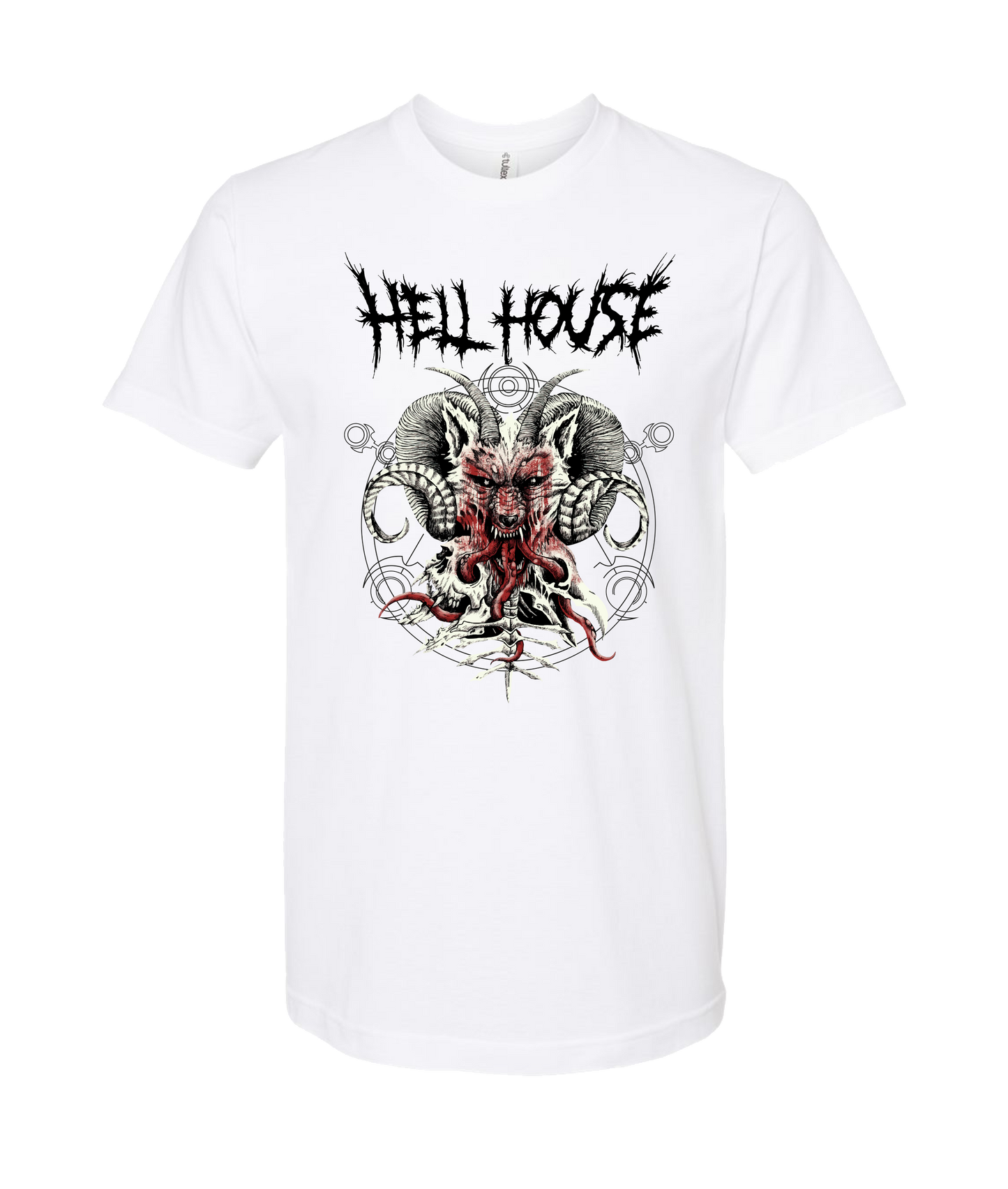 Hellhouse crypt - WOLFHORN - White T Shirt