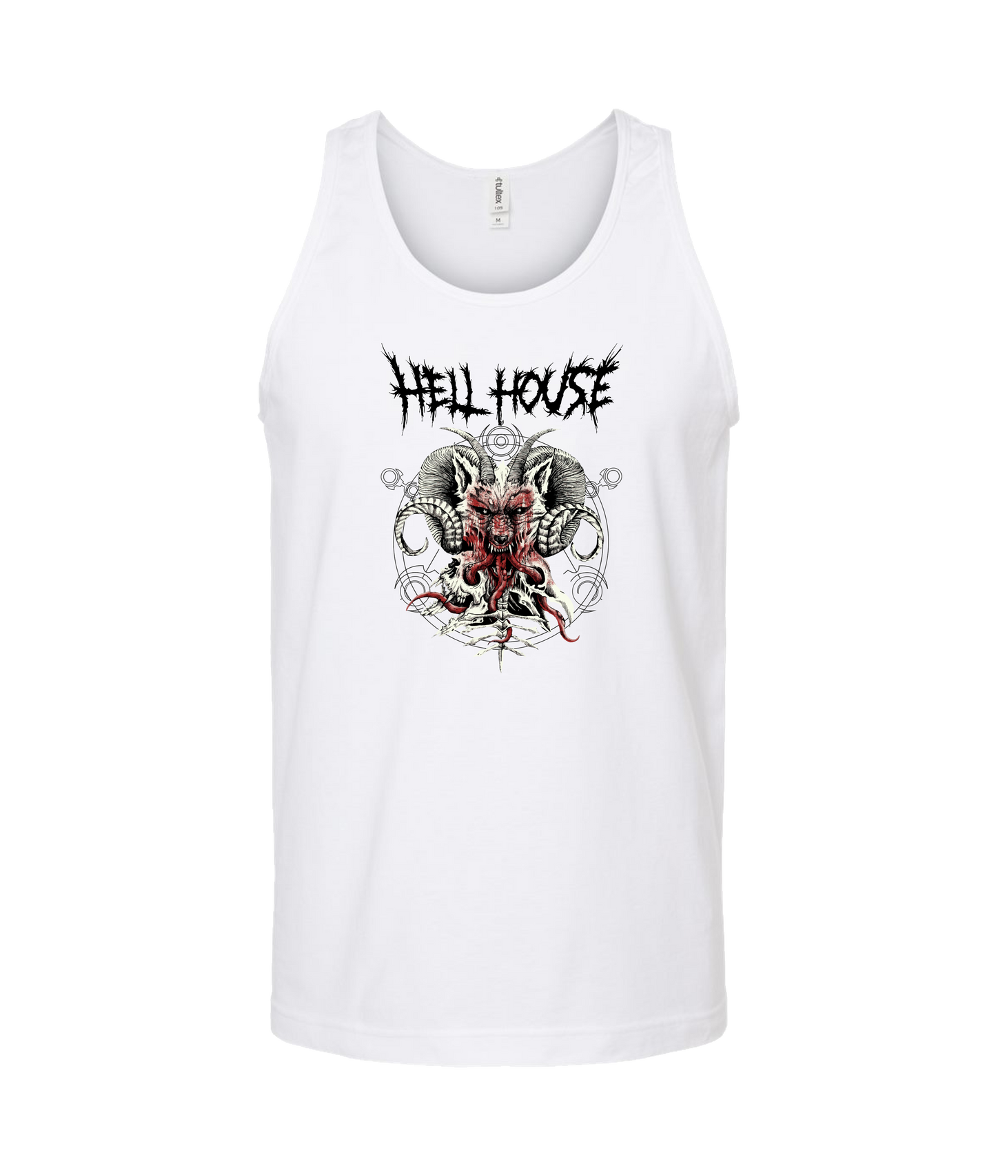 Hellhouse crypt - WOLFHORN - White Tank Top