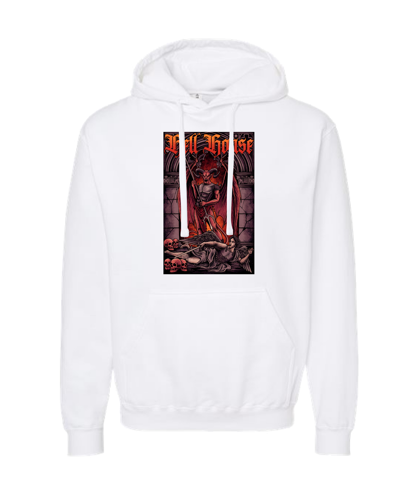 Hellhouse crypt - Devil VS Michael - White Hoodie