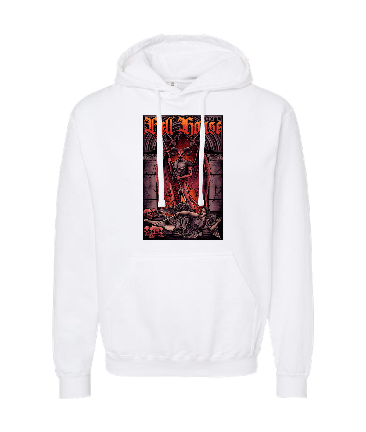 V-HELLTOP - Devil VS Michael - White Hoodie