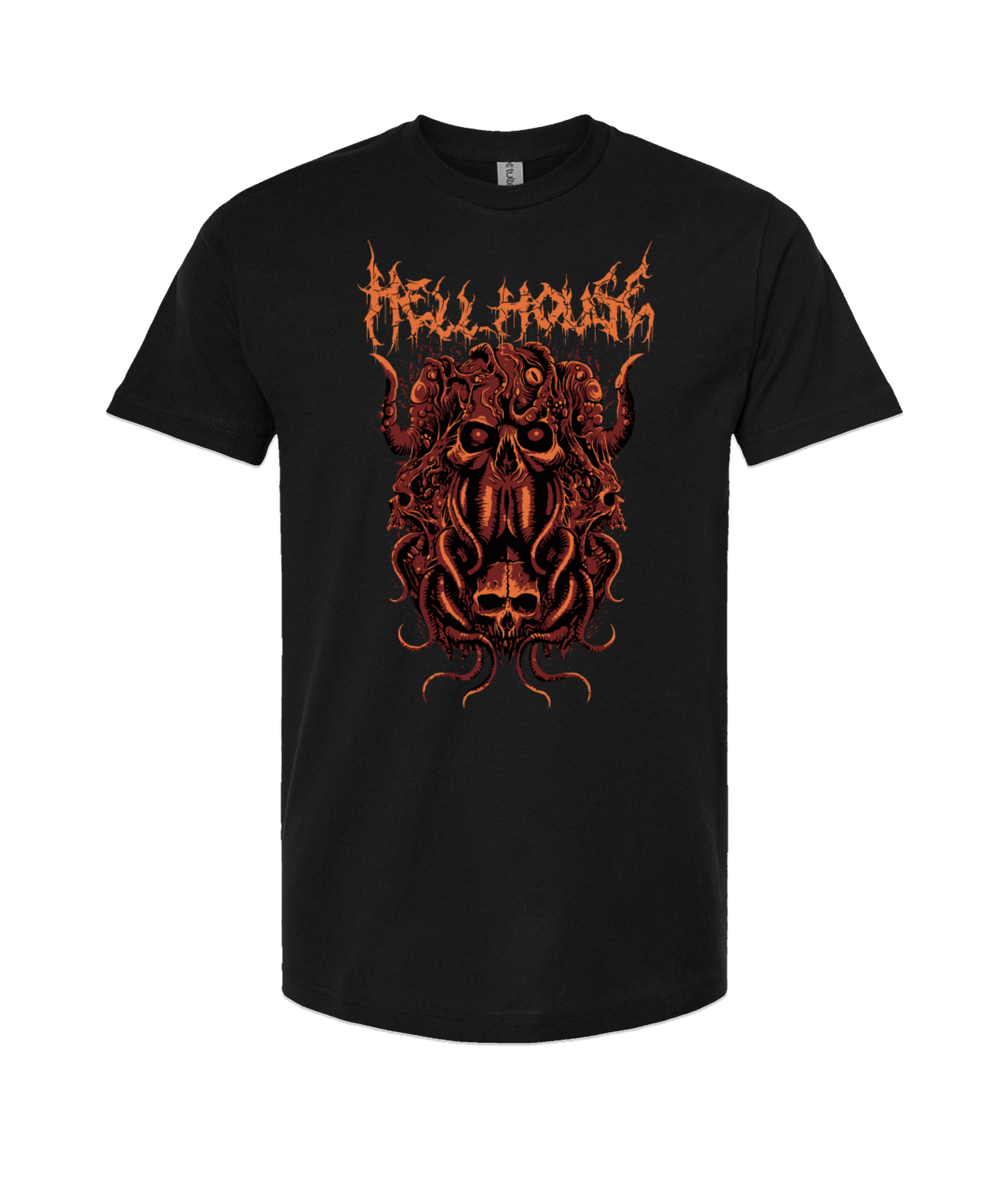 V-HELLTOP - OCTOPUSSSKVLL - Black T Shirt