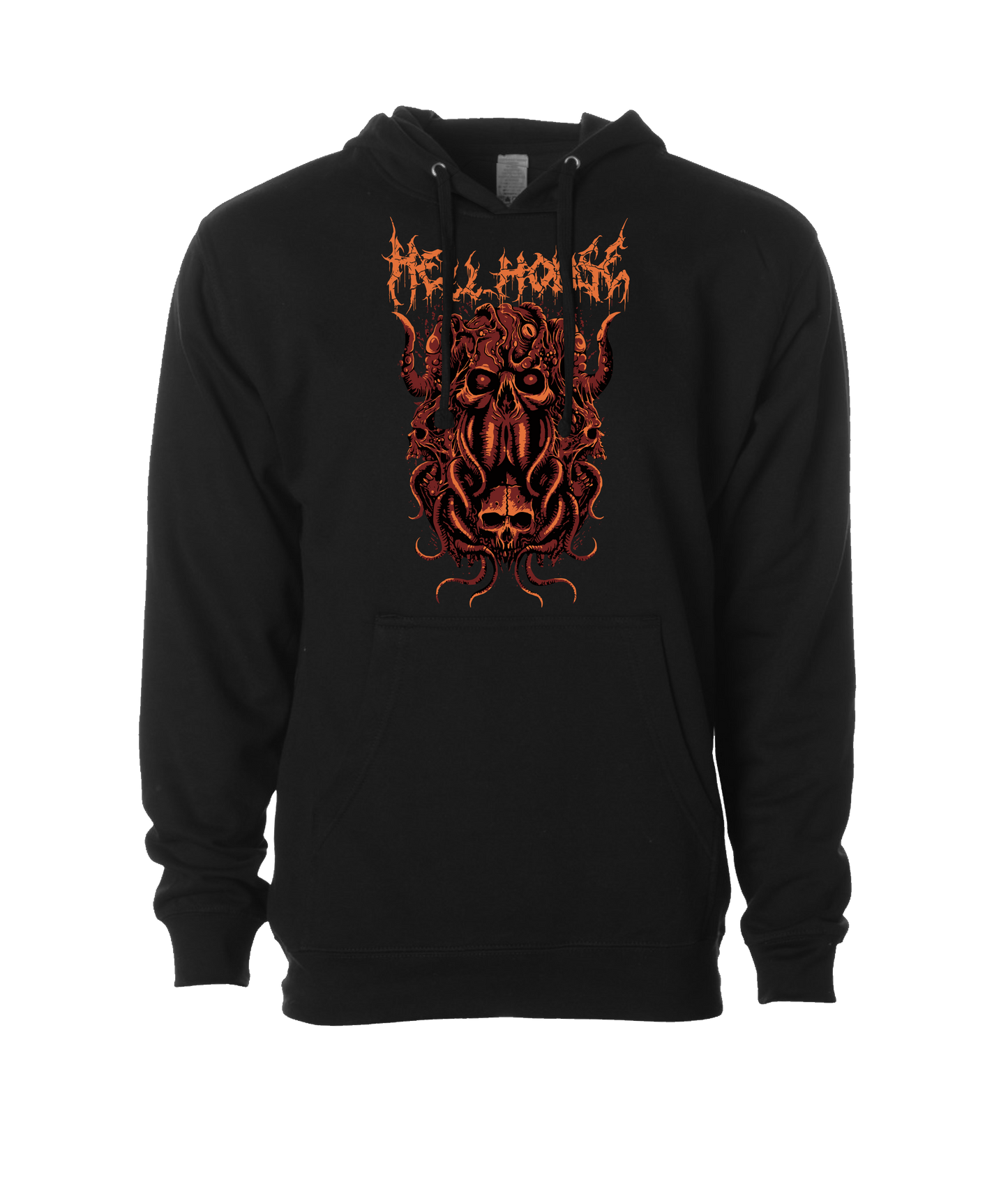V-HELLTOP - OCTOPUSSSKVLL - Black Hoodie