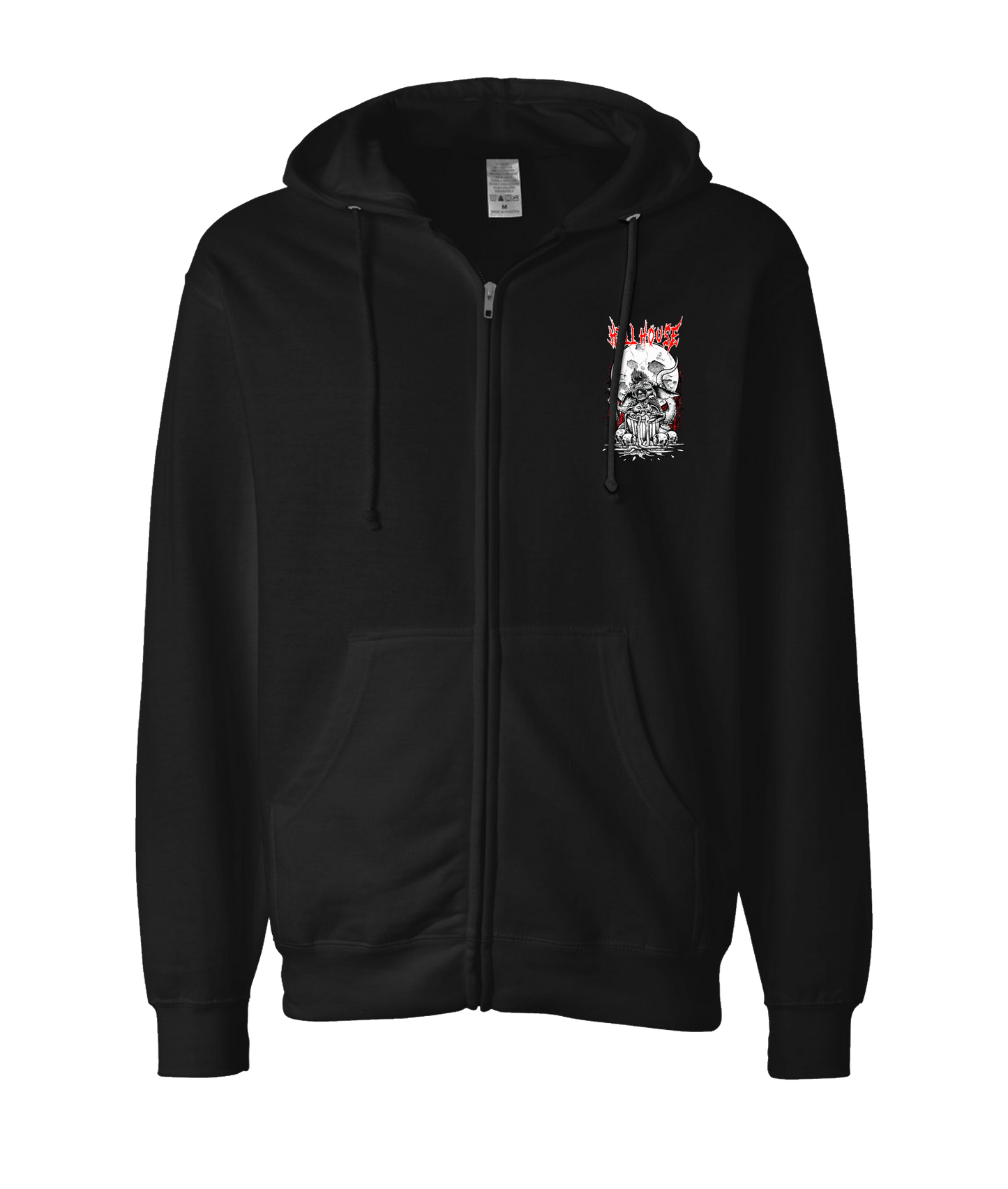 Hellhouse crypt - GREMLINS - Black Zip Up Hoodie