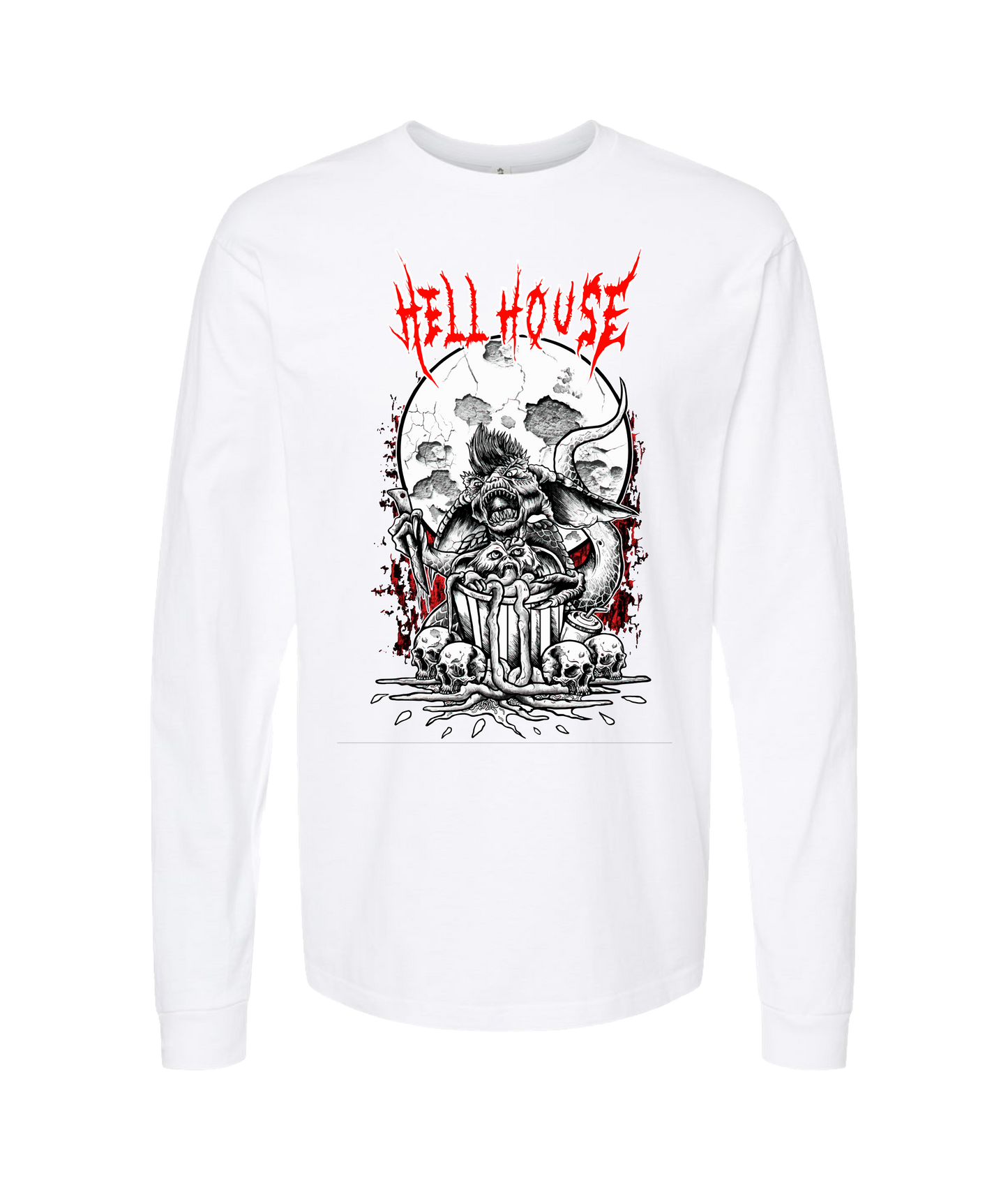 V-HELLTOP - GREMLINS - White Long Sleeve T