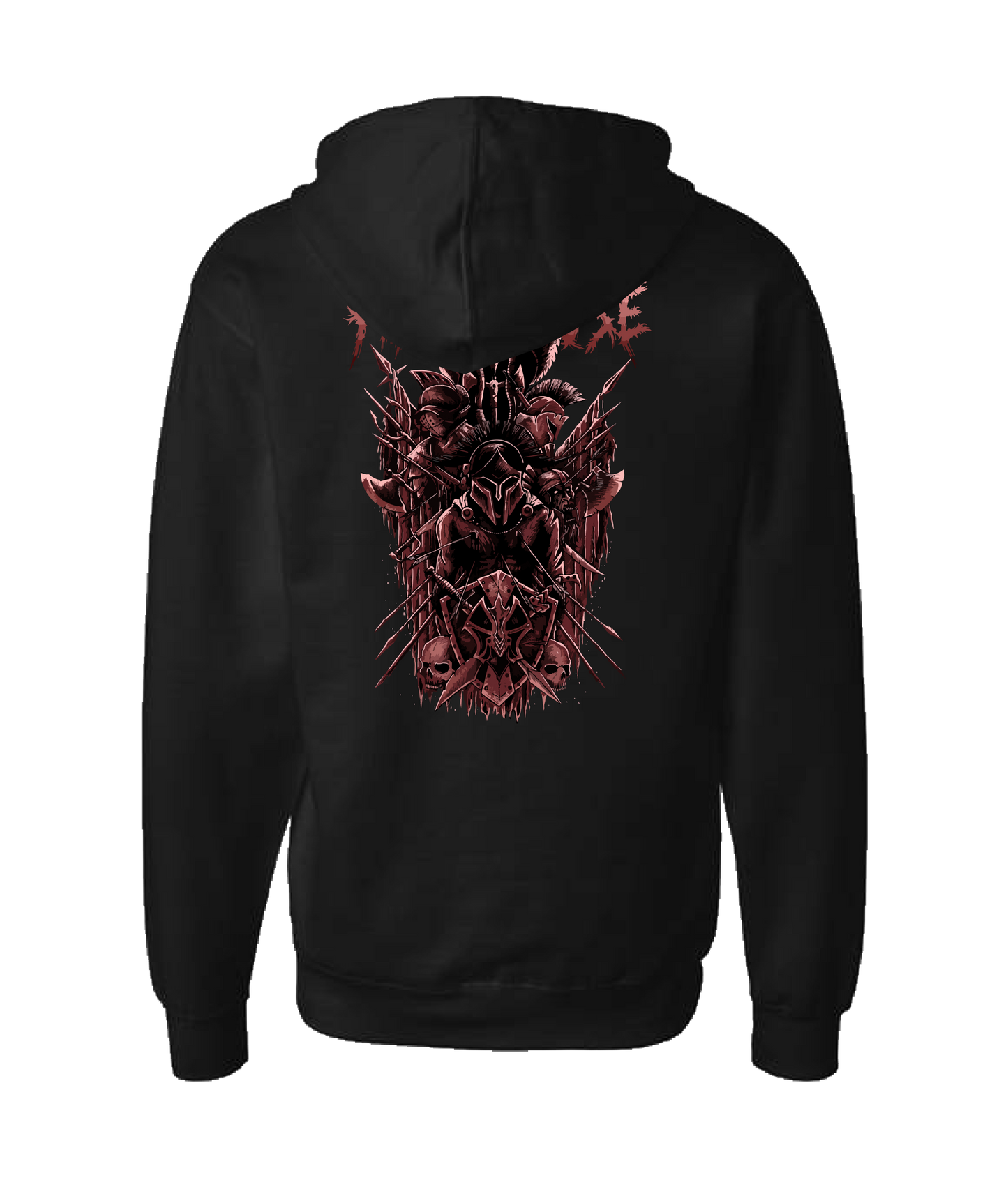 Hellhouse crypt - GLADIATOR - Black Zip Up Hoodie