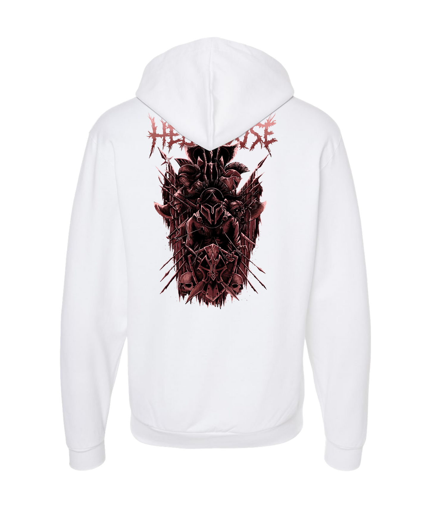 Hellhouse crypt - GLADIATOR - White Zip Up Hoodie