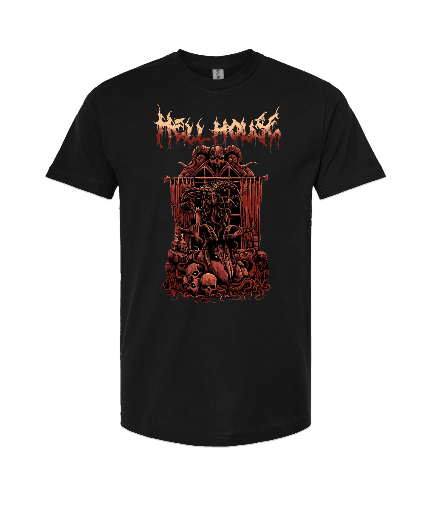 Hellhouse crypt - GIRLGOAT - Black T-Shirt