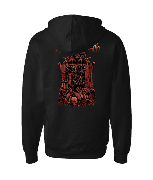 Hellhouse crypt - GIRLGOAT - Black Zip Up Hoodie