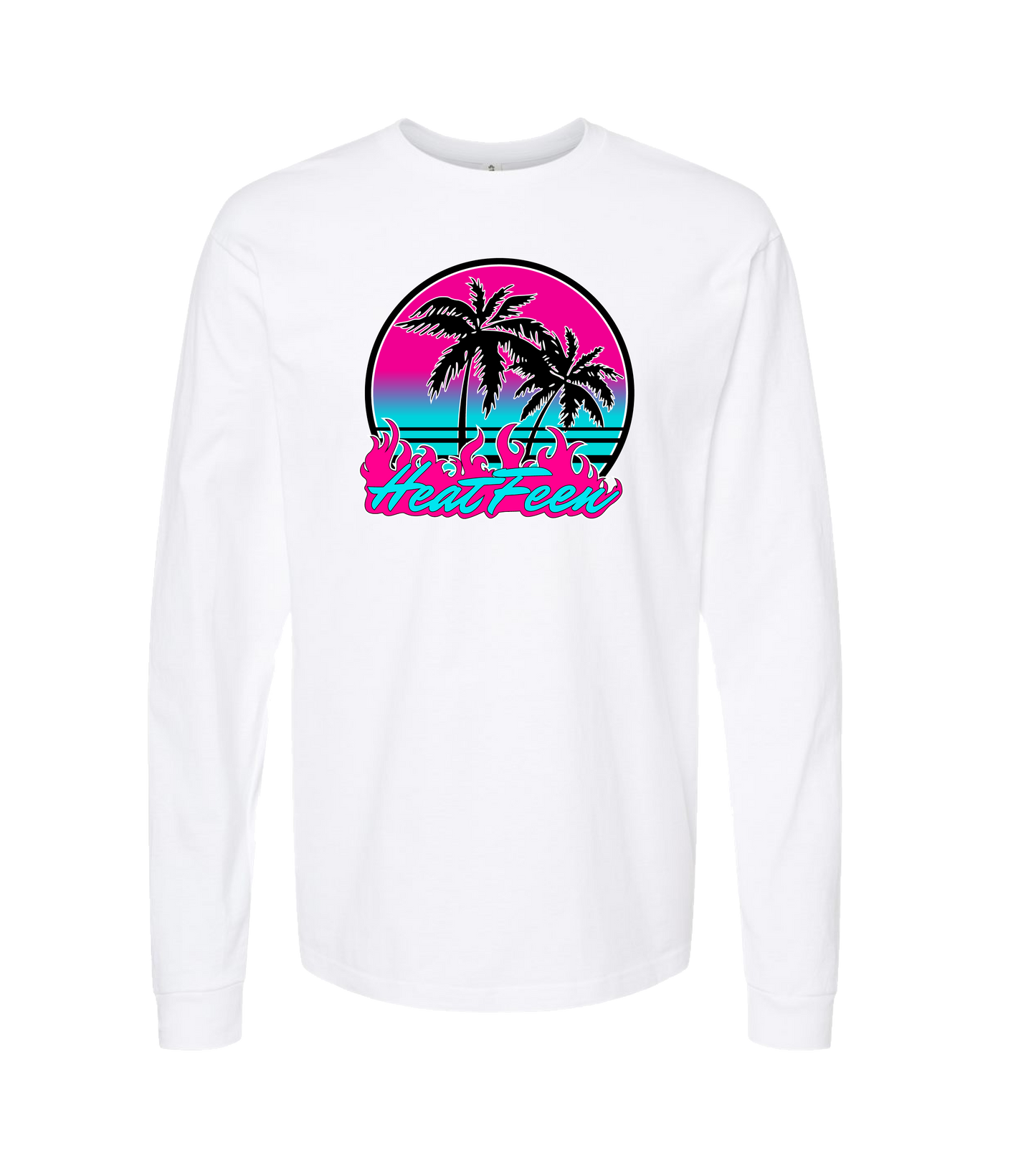 Heatfeen - Tropical Heat - White Long Sleeve T