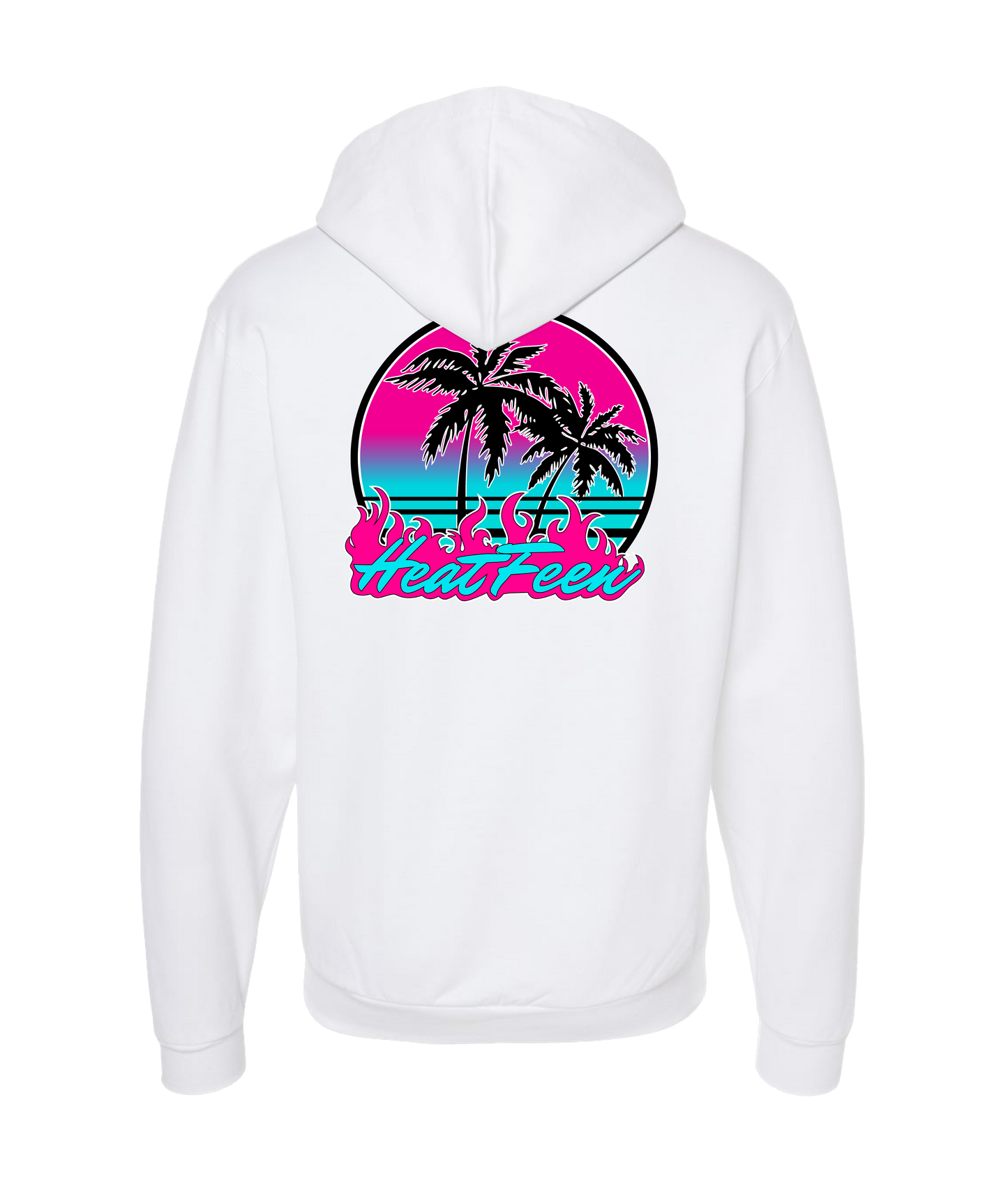 Heatfeen - Tropical Heat - White Zip Up Hoodie