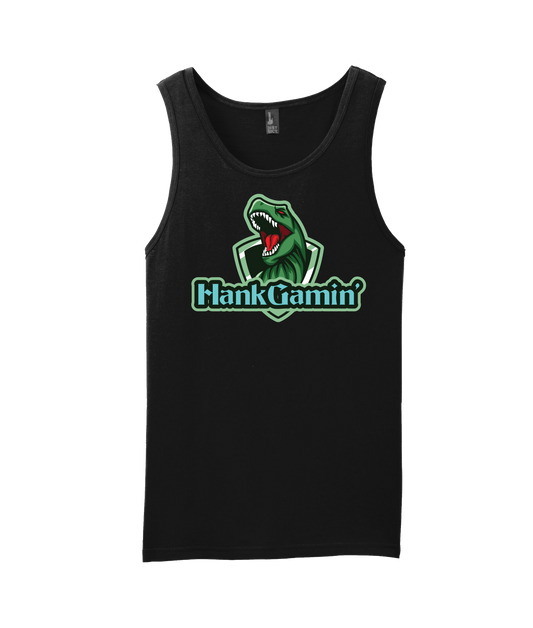 Hank Gamin' - T-Rex Green - Black Tank Top