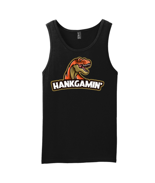 Hank Gamin' - T-Rex Orange - Black Tank Top