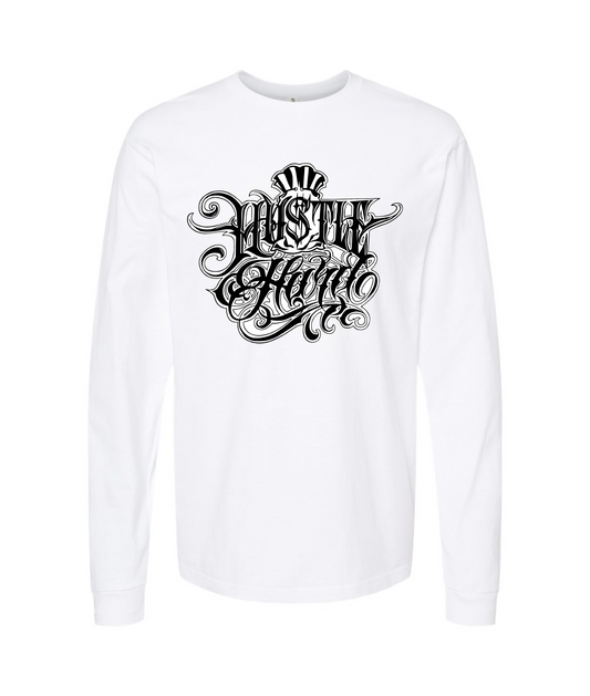 Hu$tle Hard - LOGO 5 - White Long Sleeve T