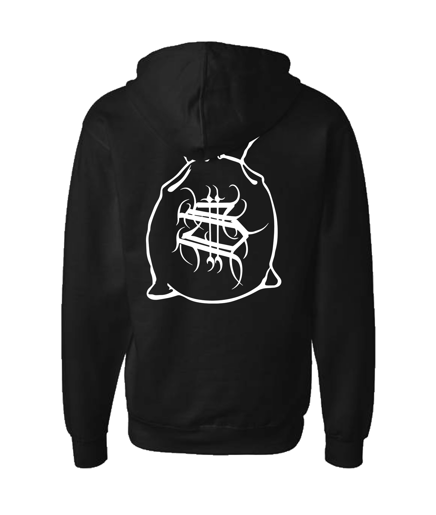 Hu$tle Hard - LOGO 3 - Black Zip Up Hoodie