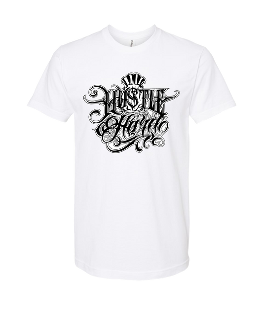 Hu$tle Hard - LOGO 4 - White T-Shirt
