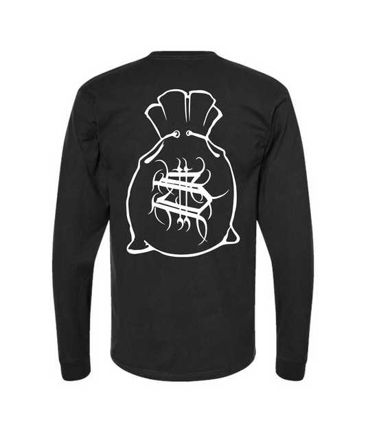 Hu$tle Hard - LOGO 5 - Black Long Sleeve T