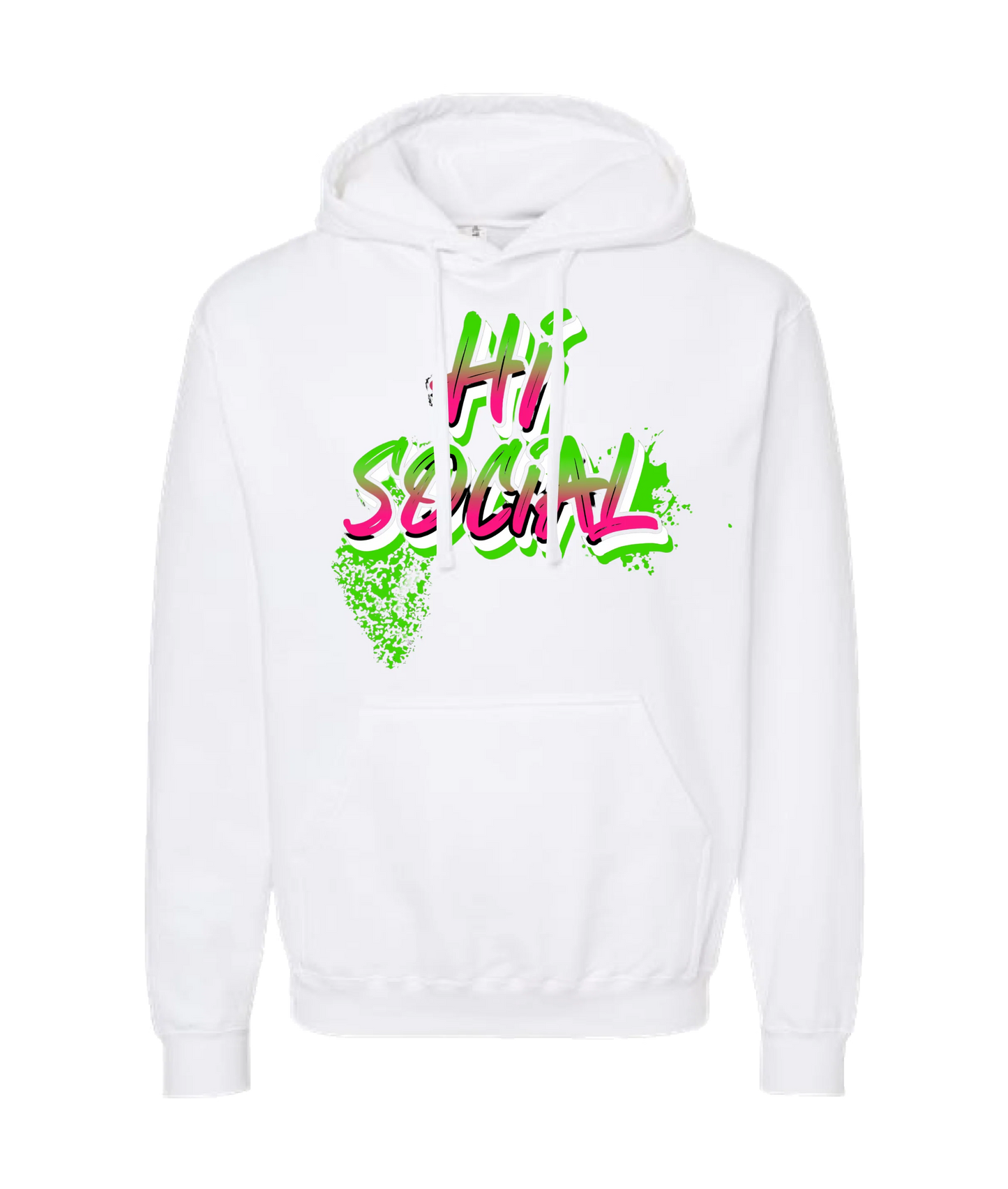 HiSocial - Logo - White Hoodie