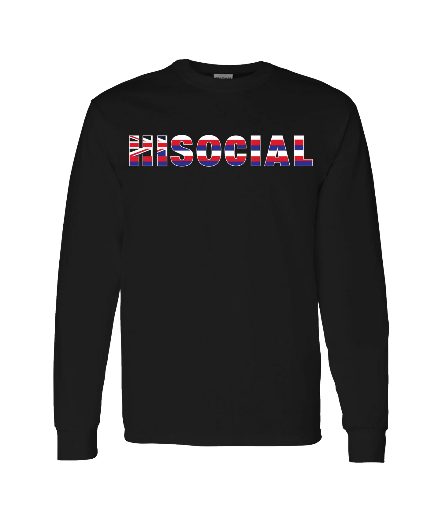 HiSocial - Logo 2 - Black Long Sleeve T