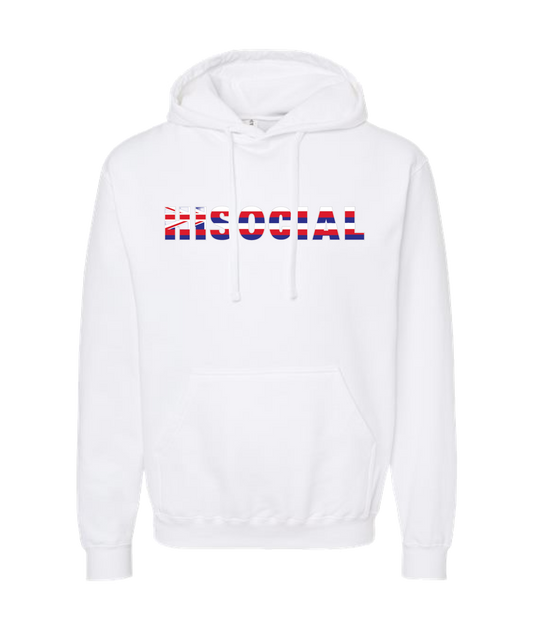 HiSocial - Logo 2 - White Hoodie
