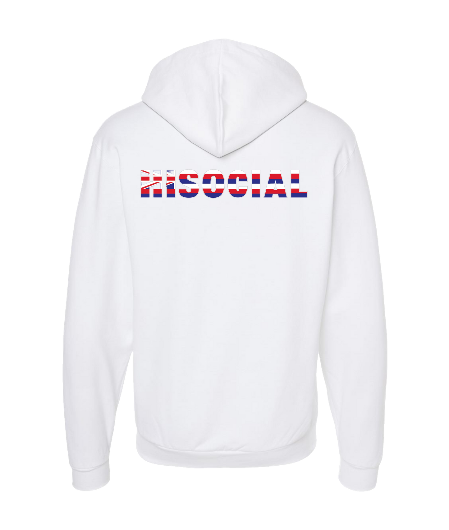 HiSocial - Logo 2 - White Zip Up Hoodie