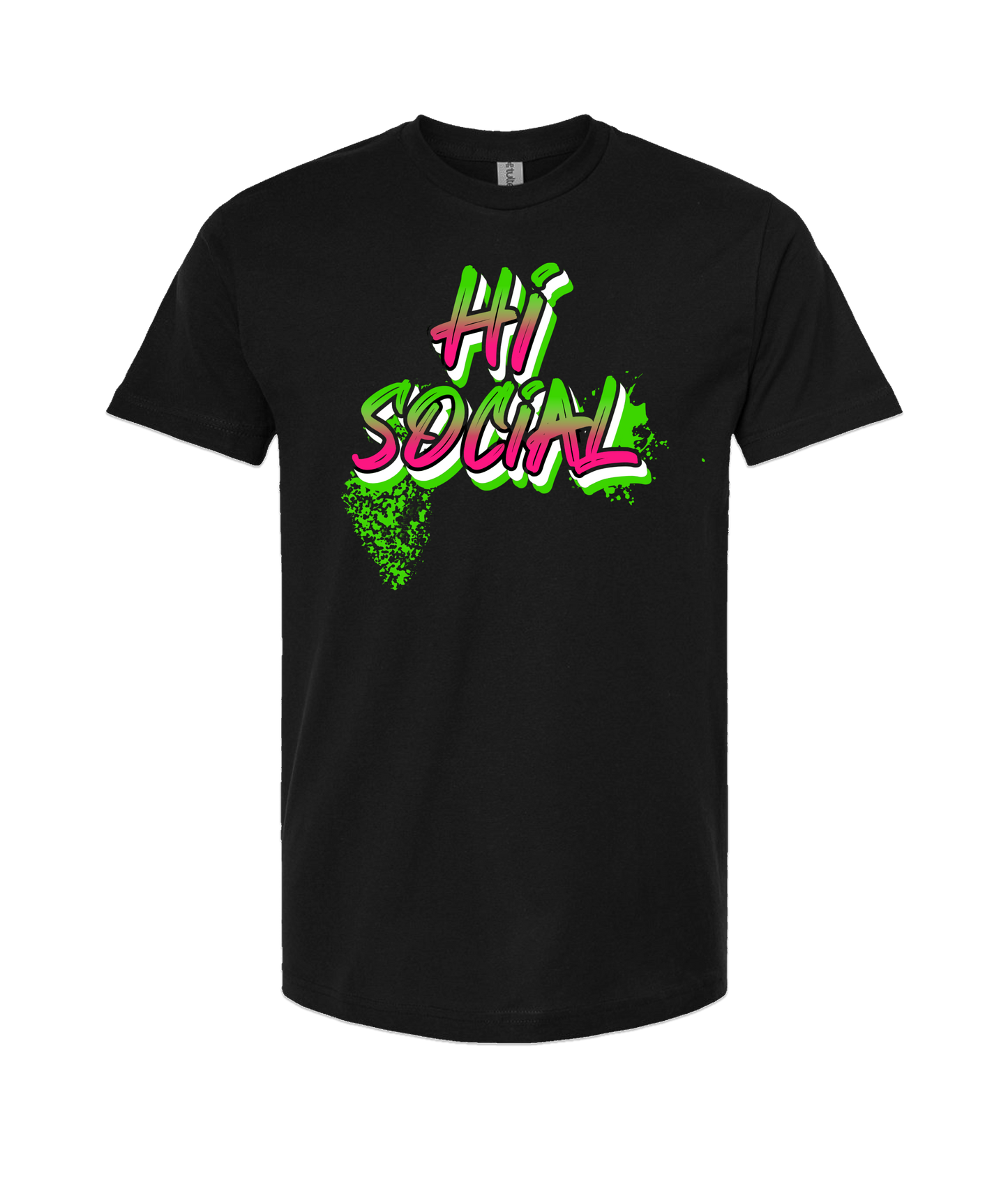 HiSocial - Logo - Black T Shirt