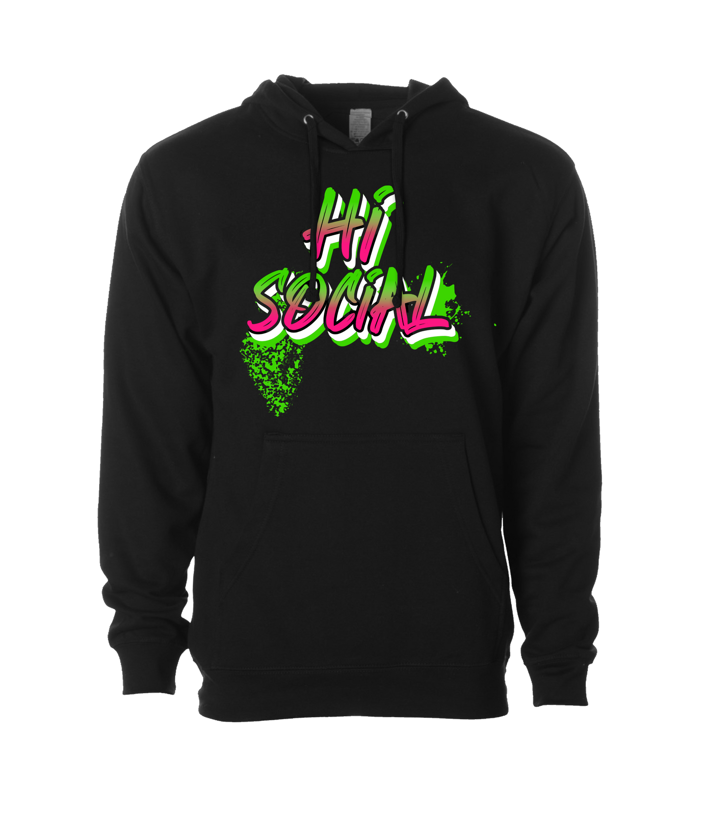 HiSocial - Logo - Black Hoodie