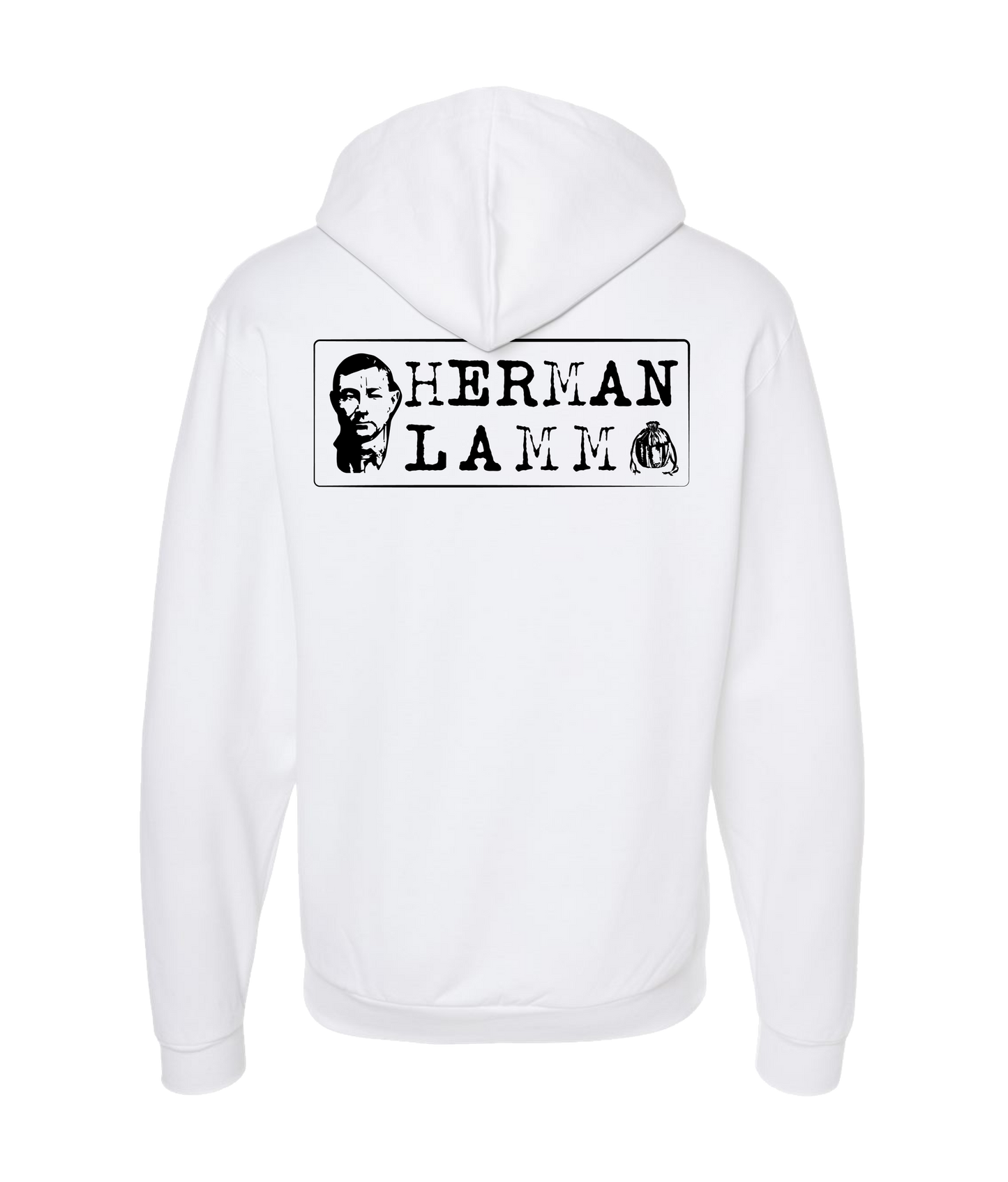 Herman Lamm - Logo - White Zip Up Hoodie