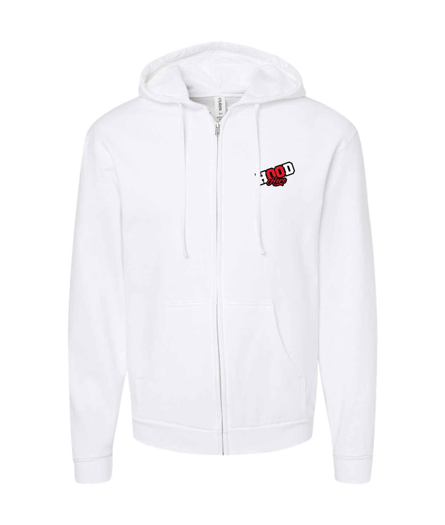 HustleMadeJhooks - Hood Hero - White Zip Up Hoodie
