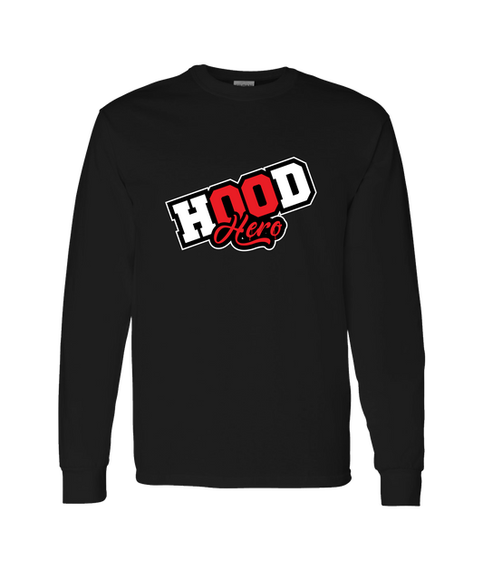 HustleMadeJhooks - Hood Hero - Black Long Sleeve T