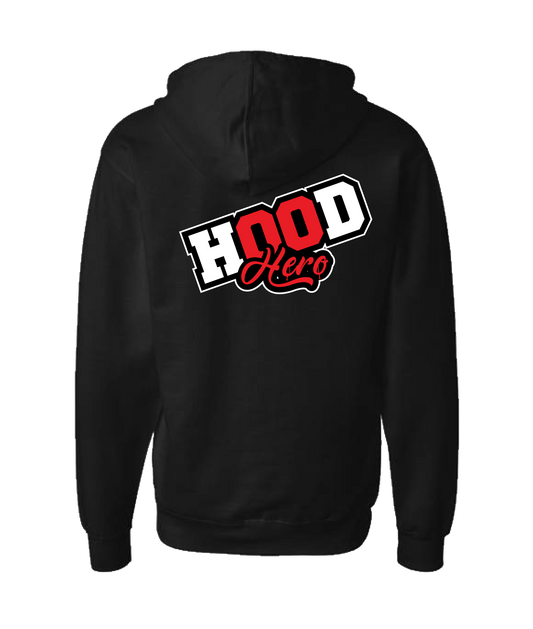 HustleMadeJhooks - Hood Hero - Black Zip Up Hoodie