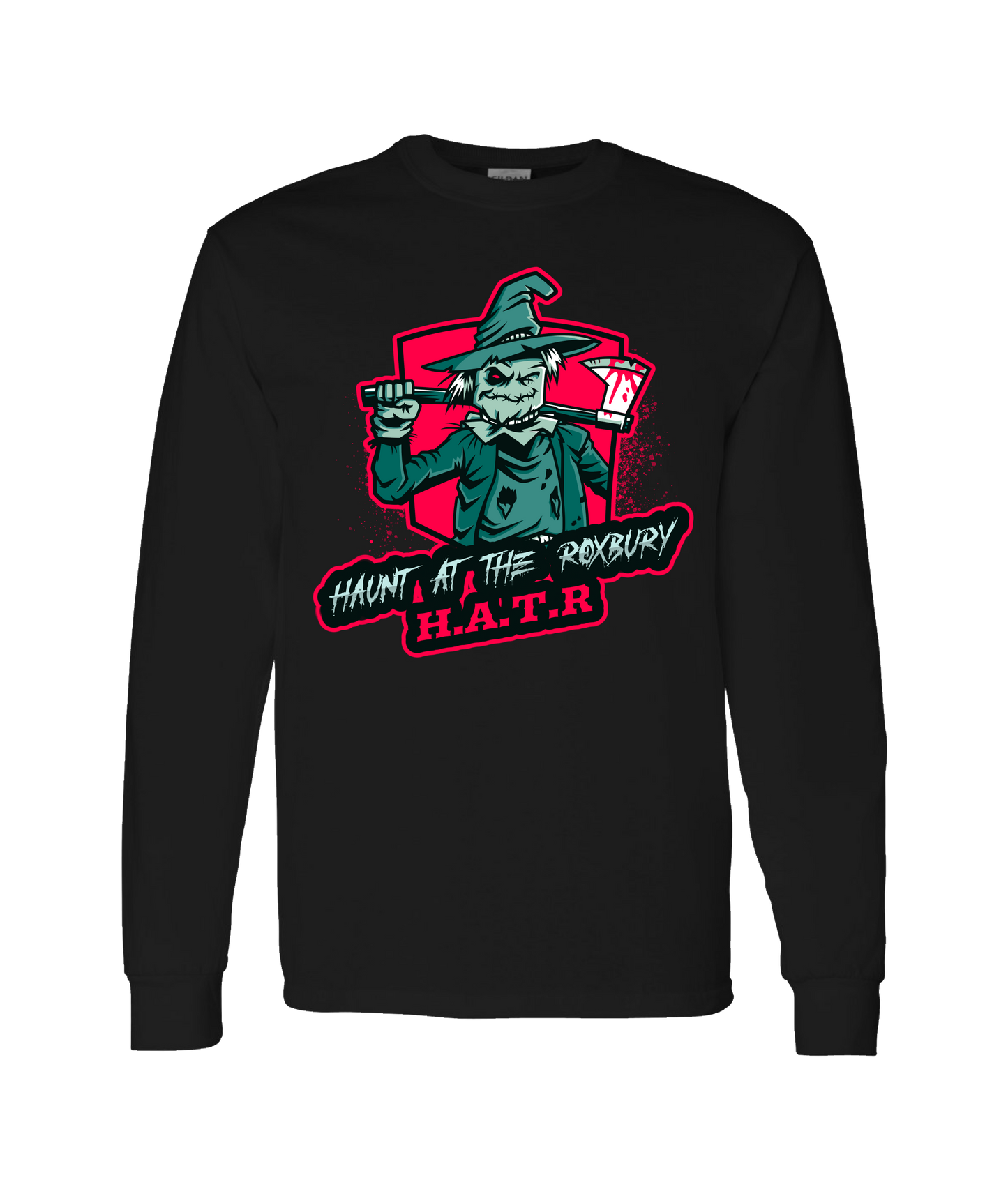 HAUNT AT THE ROXBURY - Scarecrow - White Long Sleeve T