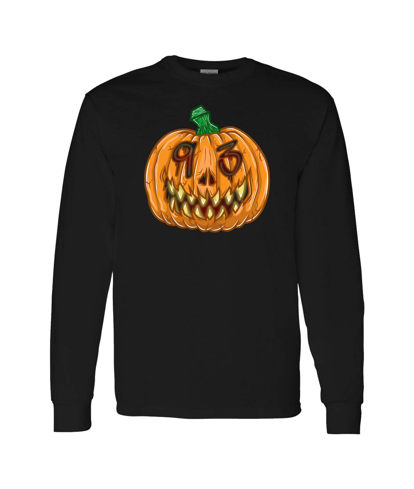 Hvlloween - Evil Pumpkin 93 - Black Long Sleeve T