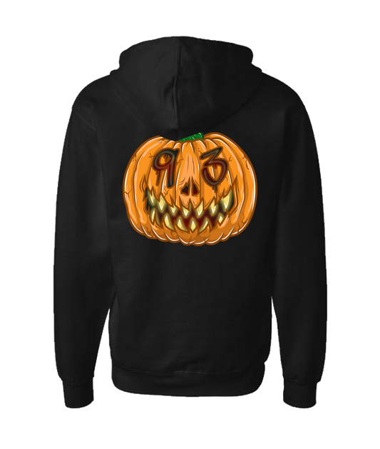 Hvlloween - Evil Pumpkin 93 - Black Zip Up Hoodie
