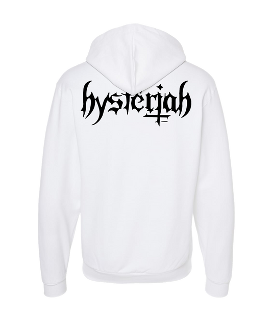 HYSTERIAH - Logo - White Zip Up Hoodie