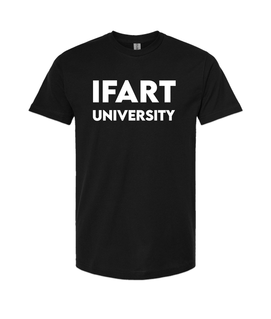 iFart - UNIVERSITY - Black T-Shirt