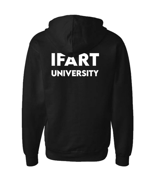 V-IFARTOP - UNIVERSITY - Black Zip Up Hoodie