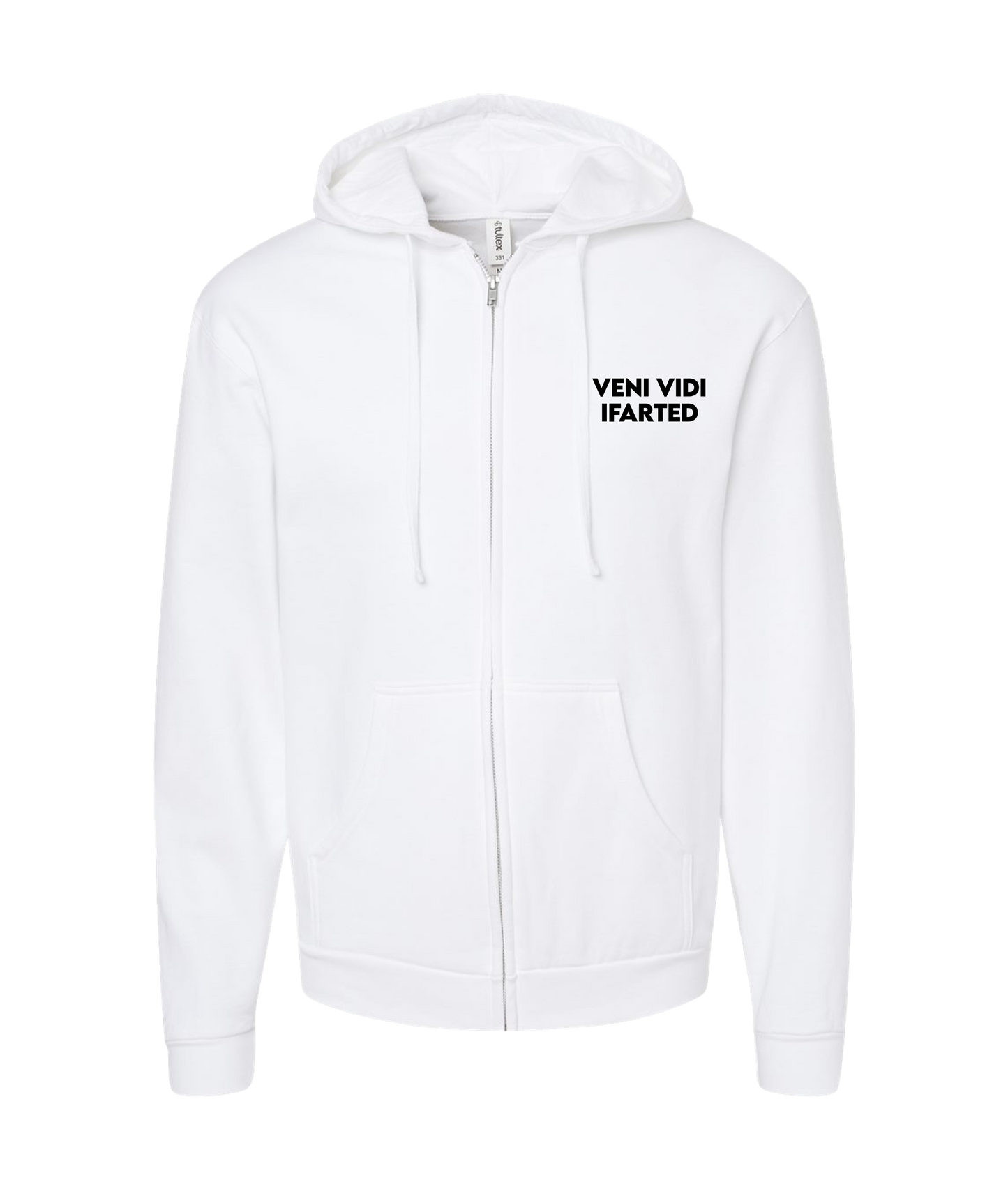iFart - VENI VIDI - White Zip Up Hoodie