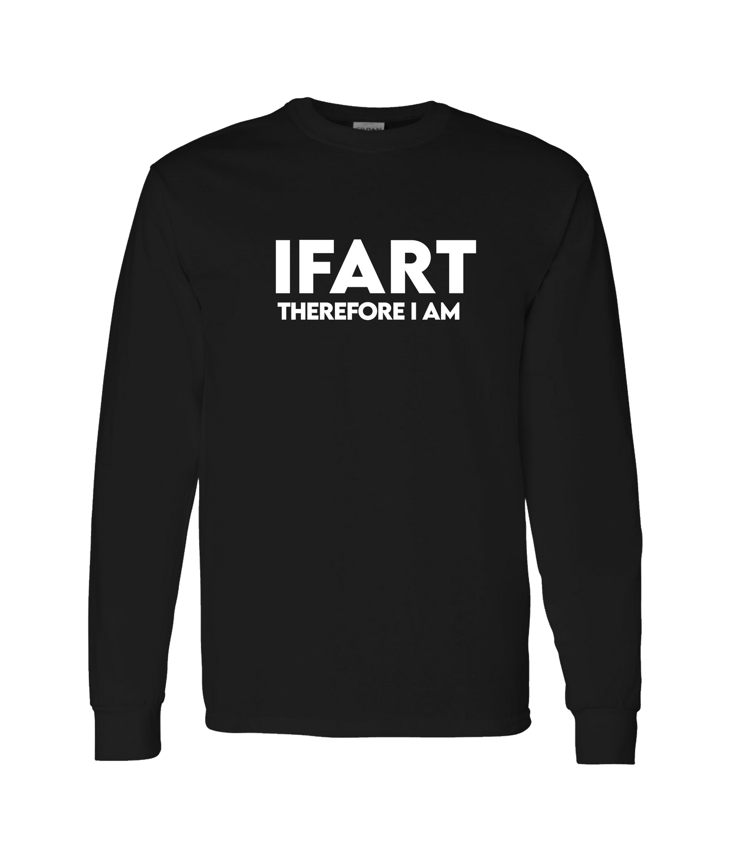 V-IFARTOP - THEREFORE I AM - Black Long Sleeve T