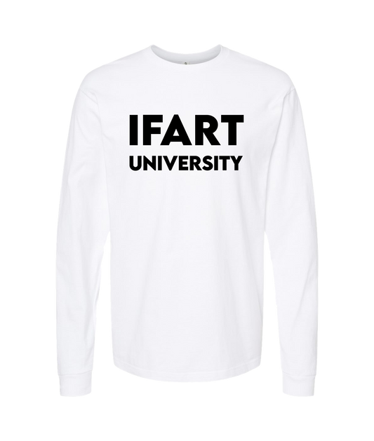 iFart - UNIVERSITY - White Long Sleeve T